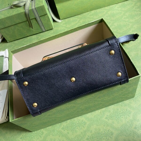 1:1 Replica Gucci Diana Small Tote Bag Black For Women 8in/20cm GG ‎702732 U3ZDT 1260