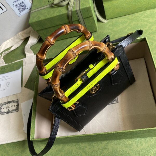 1:1 Replica Gucci Diana Small Tote Bag Black For Women 8in/20cm GG ‎702732 U3ZDT 1260