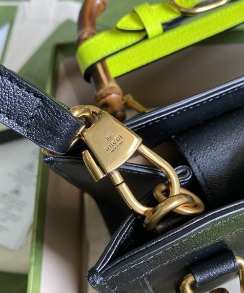 1:1 Replica Gucci Diana Small Tote Bag Black For Women 8in/20cm GG ‎702732 U3ZDT 1260