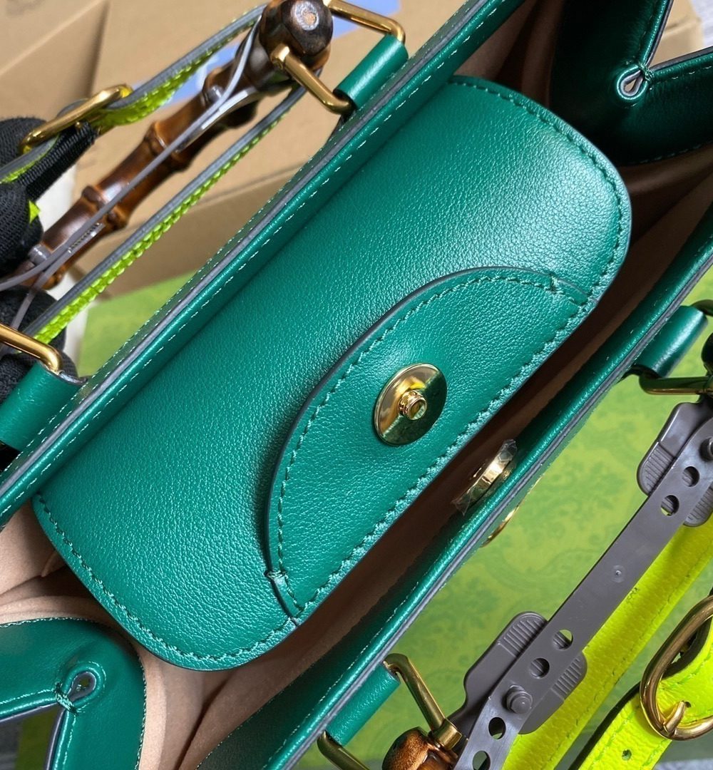 1:1 Replica Gucci Diana Small Tote Bag Green For Women, Women's Bags 11in/27cm GG ‎