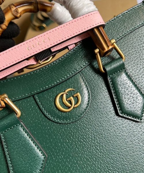 1:1 Replica Gucci Diana Small Tote Bag Green For Women, Women's Bags 11in/27cm GG ‎