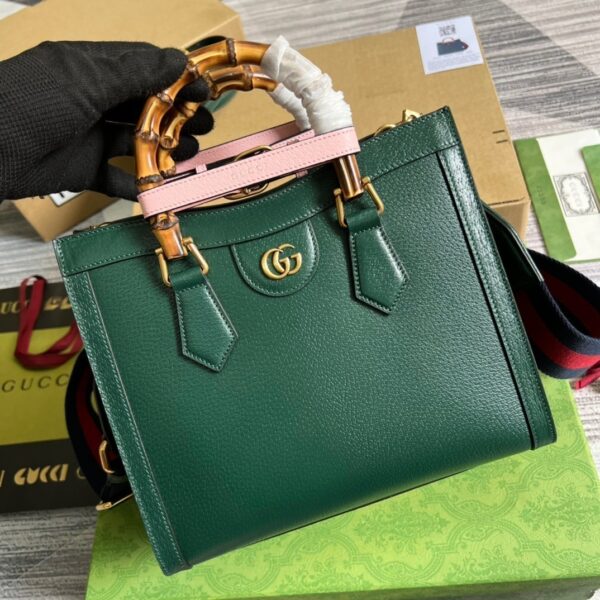 1:1 Replica Gucci Diana Small Tote Bag Green For Women, Women's Bags 11in/27cm GG ‎