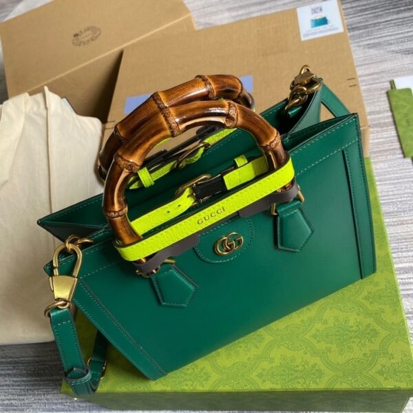 1:1 Replica Gucci Diana Small Tote Bag Green For Women, Women's Bags 11in/27cm GG ‎