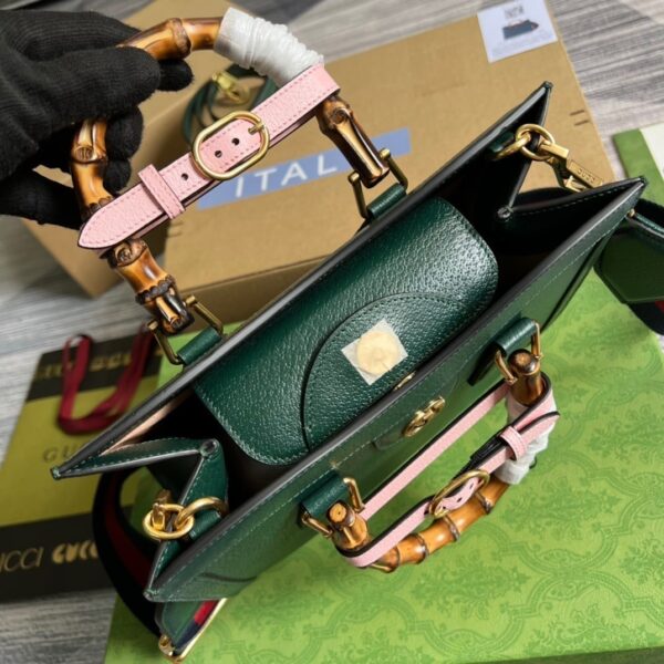 1:1 Replica Gucci Diana Small Tote Bag Green For Women, Women's Bags 11in/27cm GG ‎