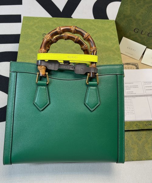 1:1 Replica Gucci Diana Small Tote Bag Green For Women, Women's Bags 11in/27cm GG ‎
