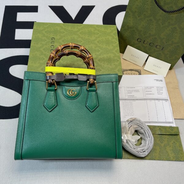1:1 Replica Gucci Diana Small Tote Bag Green For Women, Women's Bags 11in/27cm GG ‎