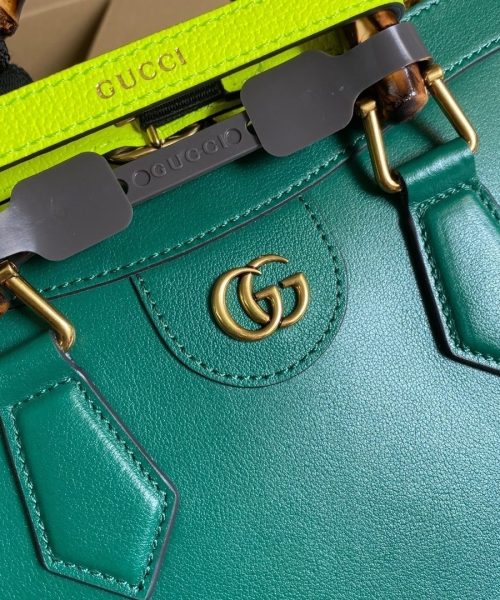 1:1 Replica Gucci Diana Small Tote Bag Green For Women, Women's Bags 11in/27cm GG ‎