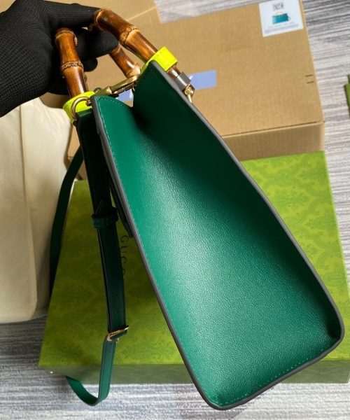 1:1 Replica Gucci Diana Small Tote Bag Green For Women, Women's Bags 11in/27cm GG ‎