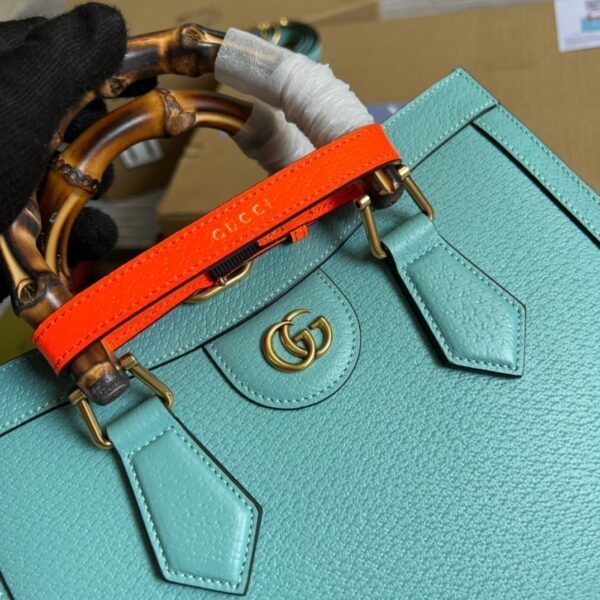 1:1 Replica Gucci Diana Small Tote Bag Light Blue For Women, Women's Bags 11in/27cm GG