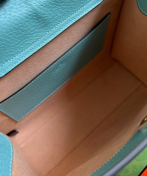1:1 Replica Gucci Diana Small Tote Bag Light Blue For Women, Women's Bags 11in/27cm GG