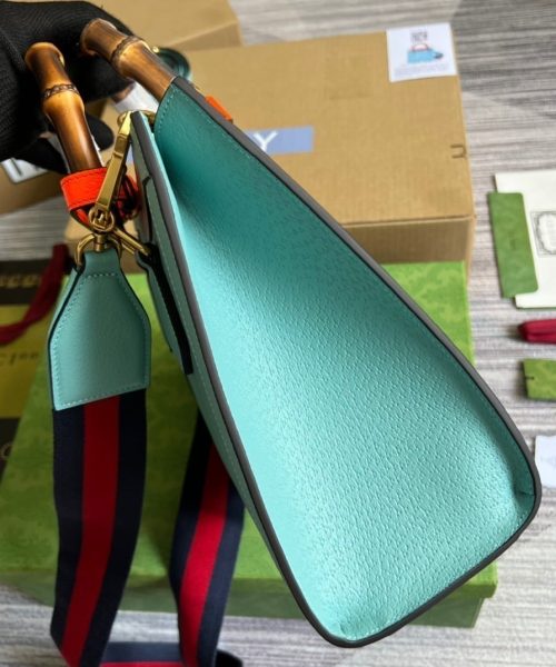 1:1 Replica Gucci Diana Small Tote Bag Light Blue For Women, Women's Bags 11in/27cm GG