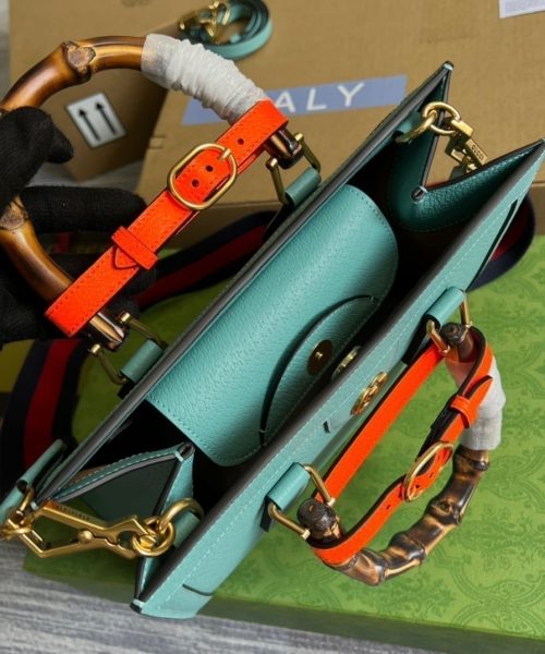 1:1 Replica Gucci Diana Small Tote Bag Light Blue For Women, Women's Bags 11in/27cm GG