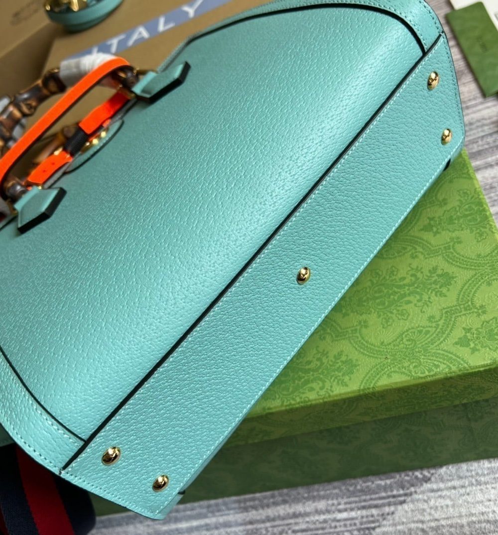 1:1 Replica Gucci Diana Small Tote Bag Light Blue For Women, Women's Bags 11in/27cm GG