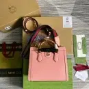 1:1 Replica Gucci Diana Small Tote Bag Pink For Women, Women's Bags 11in/27cm GG
