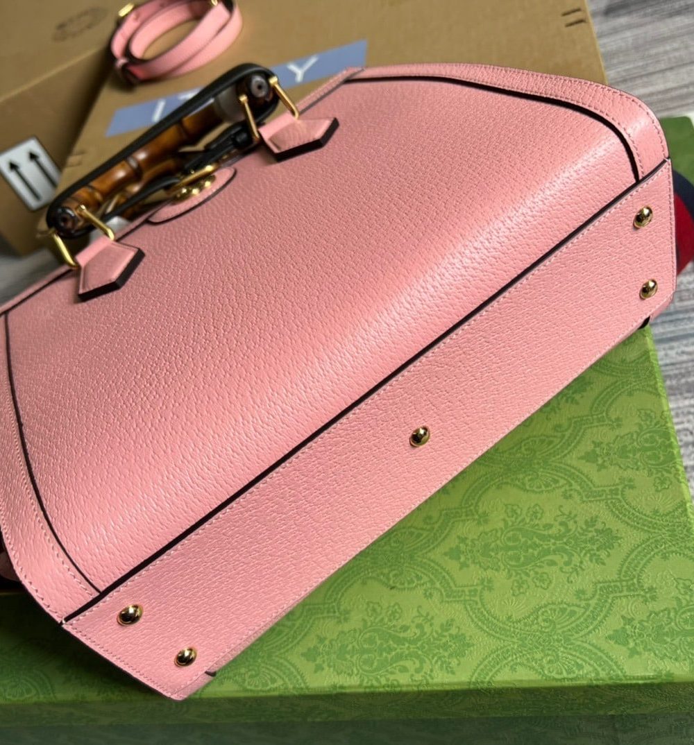 1:1 Replica Gucci Diana Small Tote Bag Pink For Women, Women's Bags 11in/27cm GG