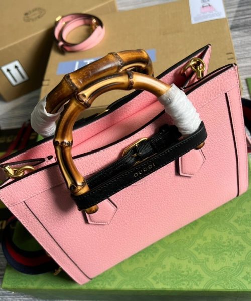 1:1 Replica Gucci Diana Small Tote Bag Pink For Women, Women's Bags 11in/27cm GG