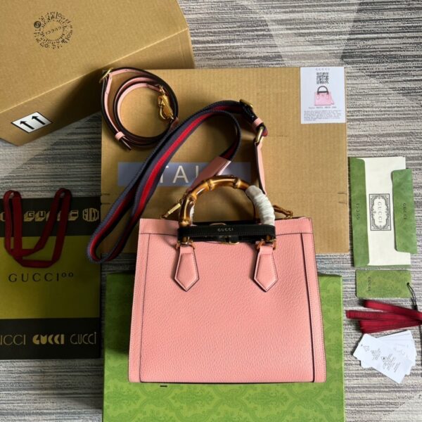 1:1 Replica Gucci Diana Small Tote Bag Pink For Women, Women's Bags 11in/27cm GG