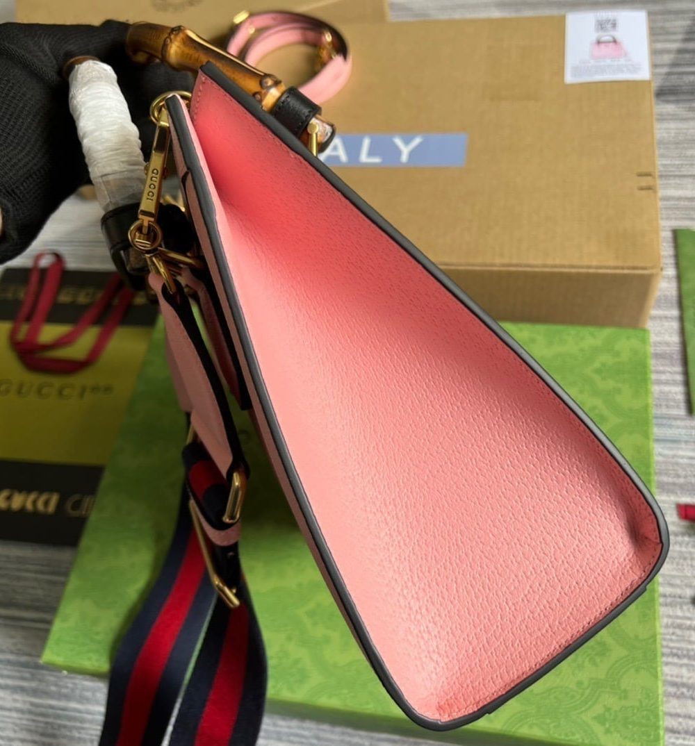 1:1 Replica Gucci Diana Small Tote Bag Pink For Women, Women's Bags 11in/27cm GG