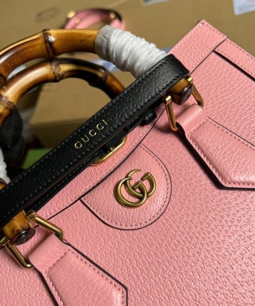 1:1 Replica Gucci Diana Small Tote Bag Pink For Women, Women's Bags 11in/27cm GG