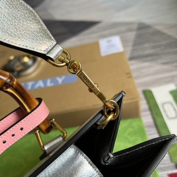 1:1 Replica Gucci Diana Small Tote Bag Silver For Women, Women's Bags 11in/27cm GG