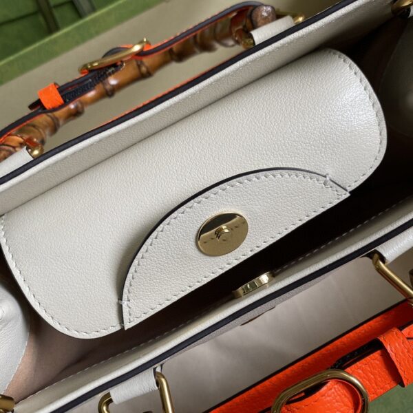 1:1 Replica Gucci Diana Small Tote Bag White For Women 11in/27cm GG 702721 U3ZDT 9196