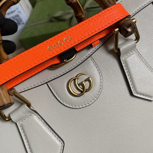 1:1 Replica Gucci Diana Small Tote Bag White For Women 11in/27cm GG 702721 U3ZDT 9196