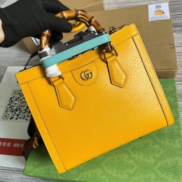 1:1 Replica Gucci Diana Small Tote Bag Yellow For Women, Women's Bags 11in/27cm GG ‎