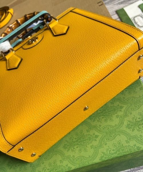 1:1 Replica Gucci Diana Small Tote Bag Yellow For Women, Women's Bags 11in/27cm GG ‎