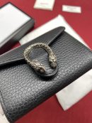 1:1 Replica Gucci Dionysus Black Chain Super Mini Bags For Women 11cm/4.3 GC