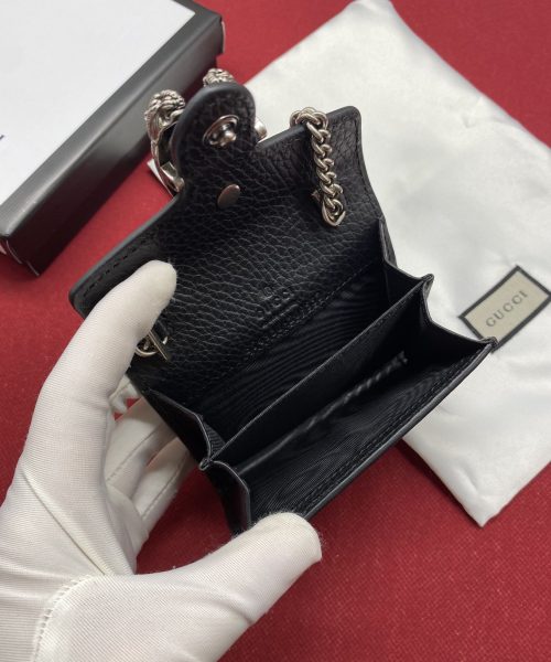 1:1 Replica Gucci Dionysus Black Chain Super Mini Bags For Women 11cm/4.3 GC
