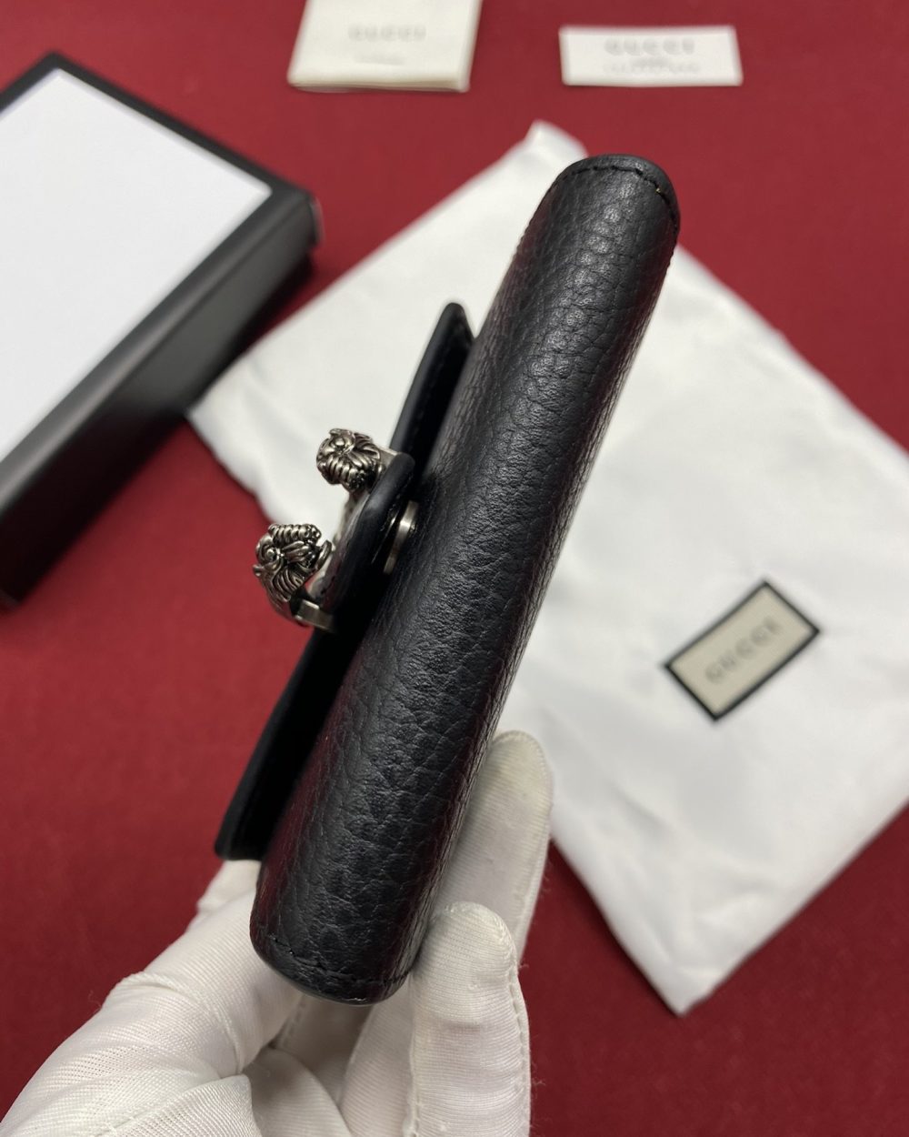 1:1 Replica Gucci Dionysus Black Chain Super Mini Bags For Women 11cm/4.3 GC