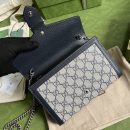 1:1 Replica Gucci Dionysus GG Chain Wallet Beige And Blue Supreme Canvas For Women 8in/20cm 401231 K9GSN 4075