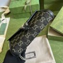 1:1 Replica Gucci Dionysus GG Mini Chain Bag Black And Ivory GG Denim Jacquard For Women 8in/20cm 401231 UN3BN 1274