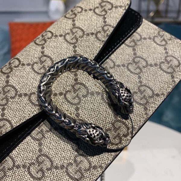 1:1 Replica Gucci Dionysus GG Supreme Super Mini Bag Canvas Beige For Women 6.5in/16.5cm GG 476432 KHNRN 8642