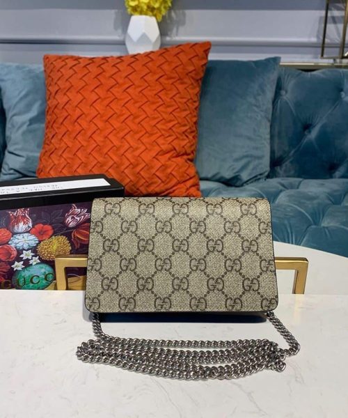 1:1 Replica Gucci Dionysus GG Supreme Super Mini Bag Canvas Beige For Women 6.5in/16.5cm GG 476432 KHNRN 8642