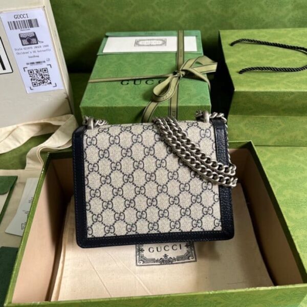 1:1 Replica Gucci Dionysus Mini Bag Beige And Blue GG Supreme Canvas For Women 7.5in/20cm