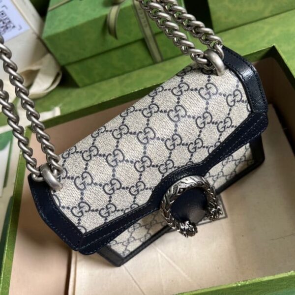 1:1 Replica Gucci Dionysus Mini Bag Beige And Blue GG Supreme Canvas For Women 7.5in/20cm