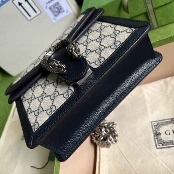 1:1 Replica Gucci Dionysus Mini Bag Beige And Blue GG Supreme Canvas For Women 7.5in/20cm