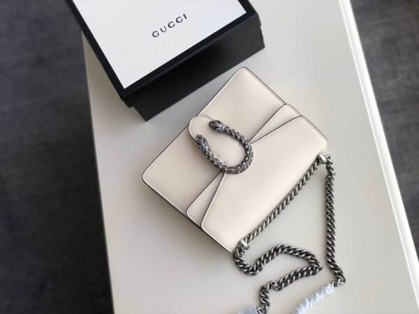 1:1 Replica Gucci Dionysus Mini Bag White For Women 7.5in/20cm GG 421970 0K7JN 9680