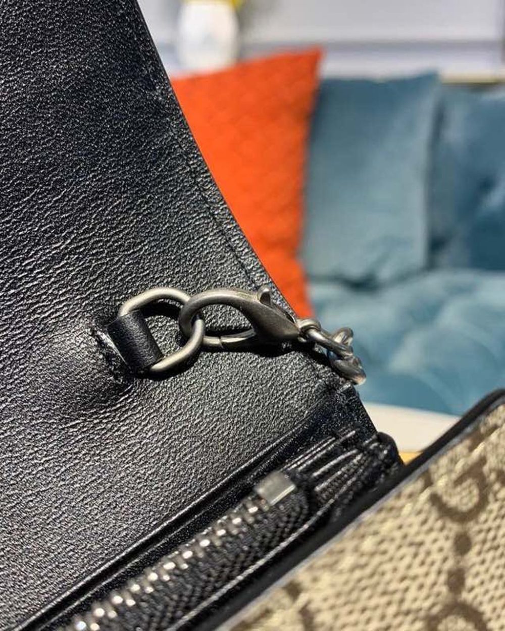 1:1 Replica Gucci Dionysus Mini Chain Bag Beige/Ebony GG Supreme Canvas For Women 8in/20cm GG 401231 KHNSN 8642