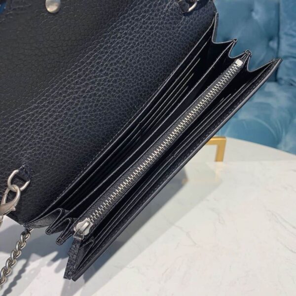 1:1 Replica Gucci Dionysus Mini Chain Bag Black Metal-Free Tanned For Women 8in/20cm GG 401231 CAOGN 8176