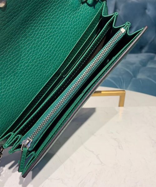 1:1 Replica Gucci Dionysus Mini Chain Bag Emerald Green Metal-Free Tanned For Women 8in/20cm GG 401231 CAOGX 3120