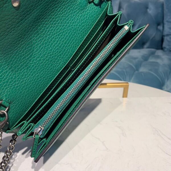 1:1 Replica Gucci Dionysus Mini Chain Bag Emerald Green Metal-Free Tanned For Women 8in/20cm GG 401231 CAOGX 3120