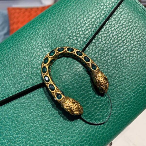 1:1 Replica Gucci Dionysus Mini Chain Bag Emerald Green Metal-Free Tanned For Women 8in/20cm GG 401231 CAOGX 3120