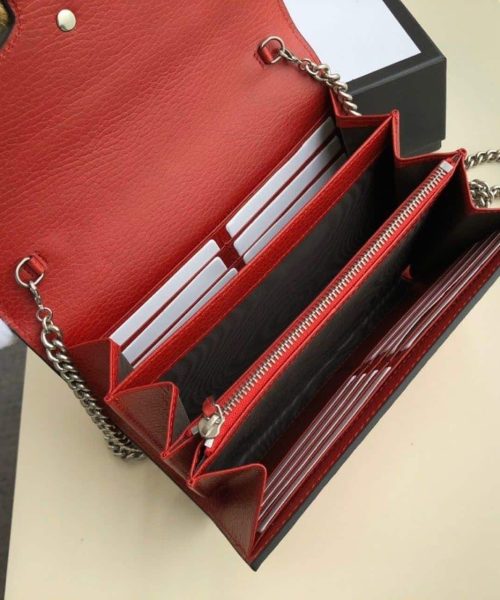 1:1 Replica Gucci Dionysus Mini Chain Bag Hibiscus Red Metal-Free Tanned For Women 8in/20cm GG 401231 CAOGX 8990