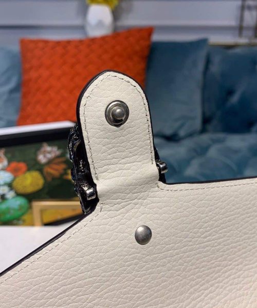 1:1 Replica Gucci Dionysus Mini Chain Bag White Metal-Free Tanned For Women 8in/20cm GG 401231 CAOGM 9174