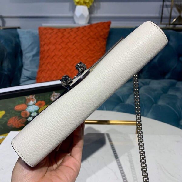 1:1 Replica Gucci Dionysus Mini Chain Bag White Metal-Free Tanned For Women 8in/20cm GG 401231 CAOGM 9174