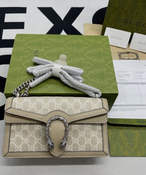 1:1 Replica Gucci Dionysus Small GG Bag Beige For Women, Women's Bags 10in/25cm GG ‎499623 UULBN 9683
