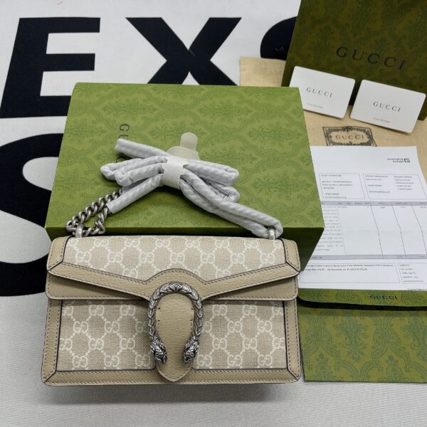 1:1 Replica Gucci Dionysus Small GG Bag Beige For Women, Women's Bags 10in/25cm GG ‎499623 UULBN 9683