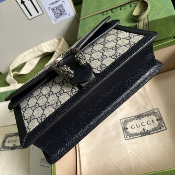 1:1 Replica Gucci Dionysus Small GG Shoulder Bag Beige And Blue GG Supreme Canvas For Women 10in/25cm 499623 K9GSN 4075